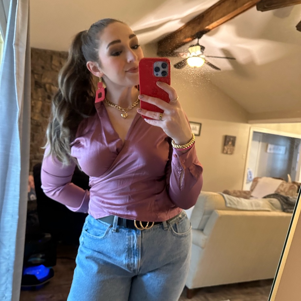 Ann Taylor wrap tie top